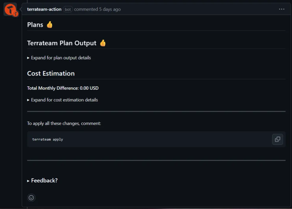 terrateam plan output