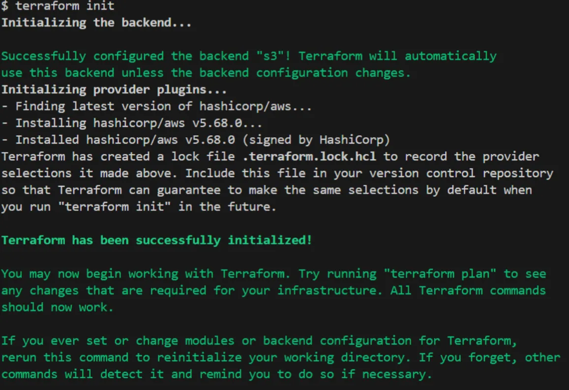 terraform init