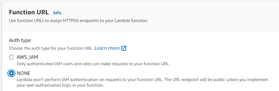 Function URL