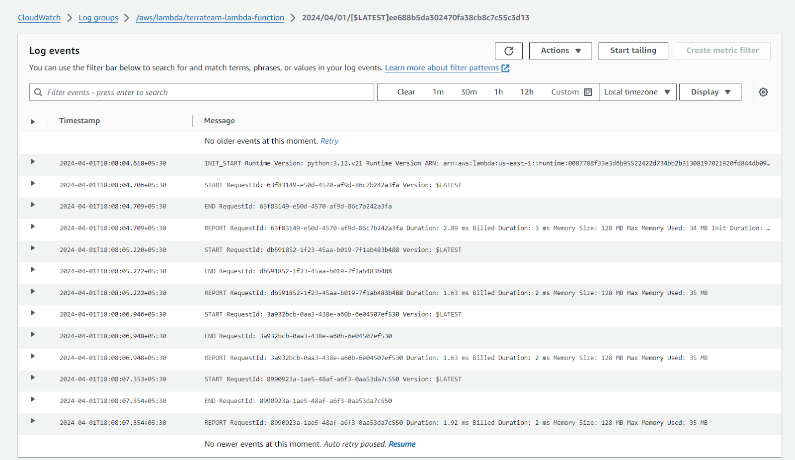 Log Events