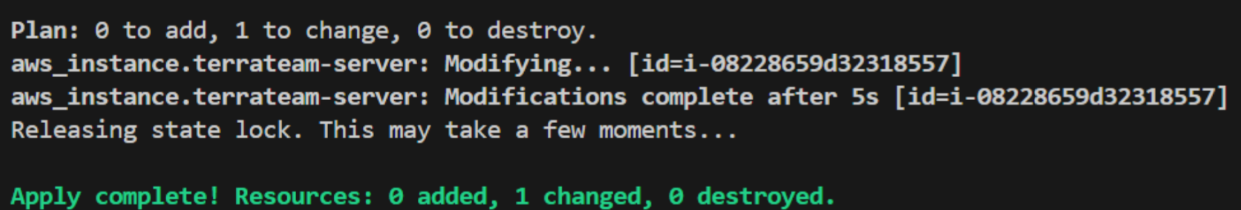 terraform apply