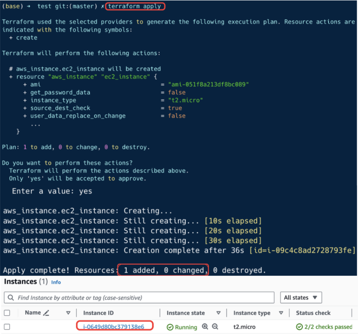 Terraform apply