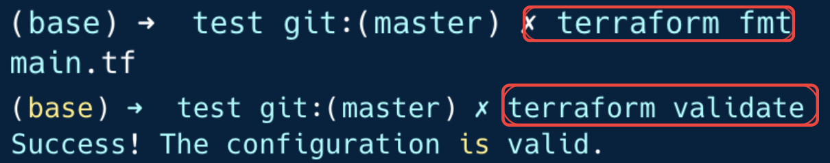 Terraform fmt