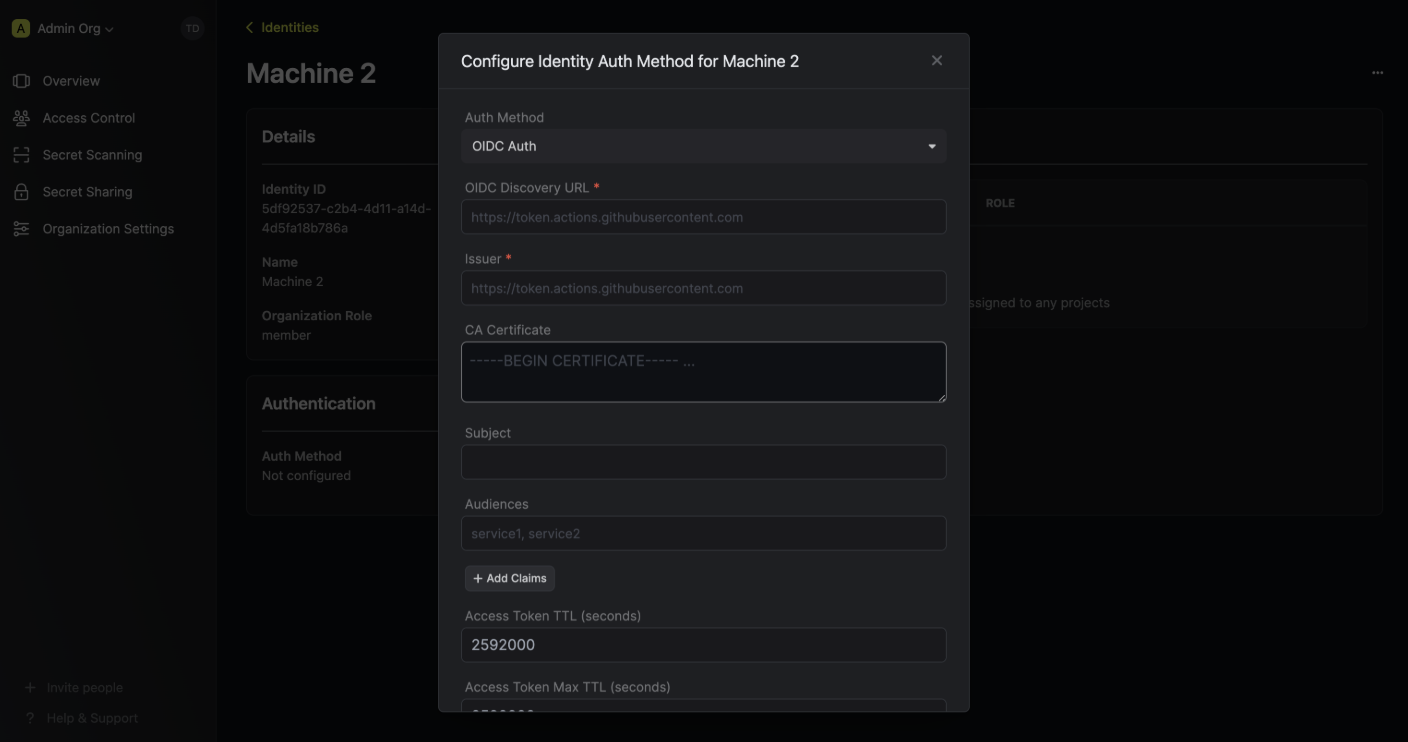 Configure OIDC
