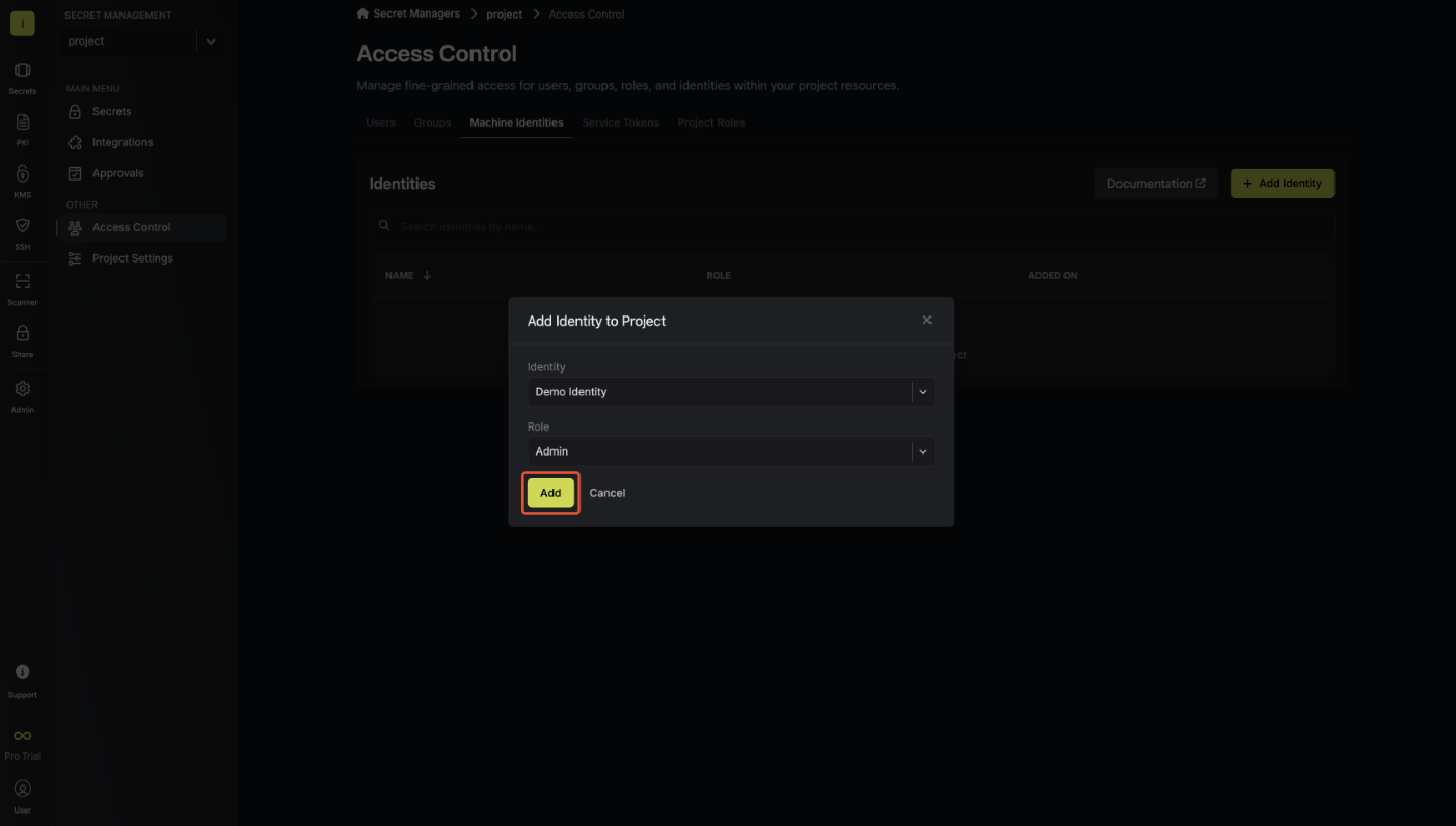 Assign Identity