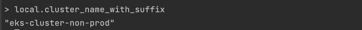 Terraform cluster name with suffix