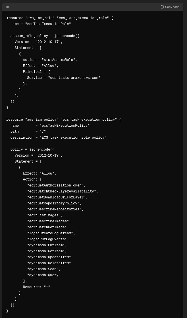 ChatGPT fix iamecr output