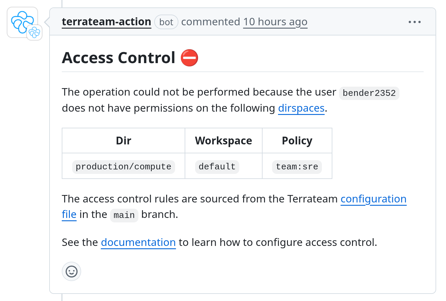 Terrateam plan access control