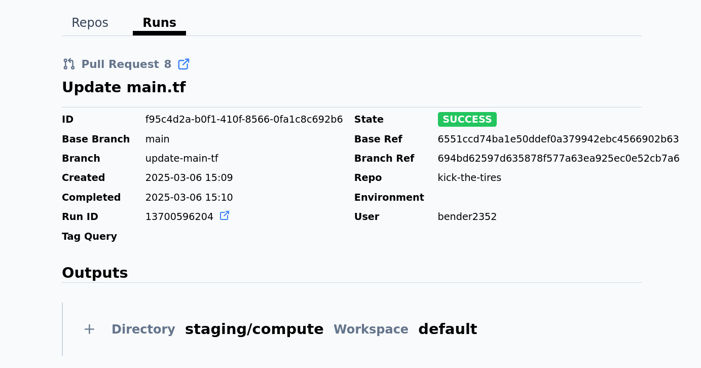 Terrateam audit trail UI